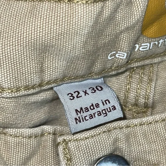 Carhartt Men’s Dungarees Rugged Flex Relaxed Fit Work Pants Khaki Tan 102291 253 - Picture 4 of 16